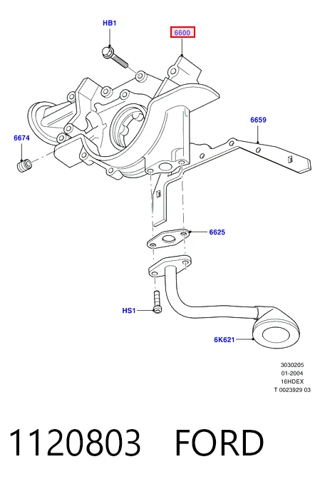 Bomba de aceite del motor Ford Mondeo II