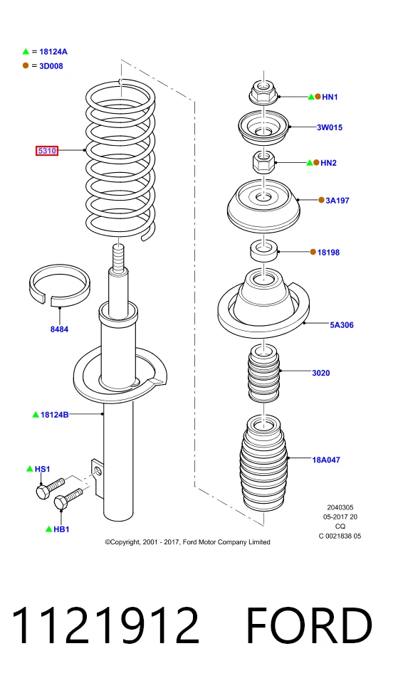 Comprar Muelle delantero Ford Ka RBT a bajo precio
