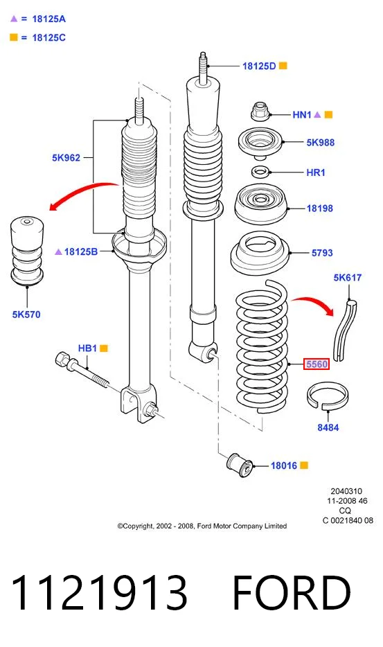 Muelle para Ford Ka RBT