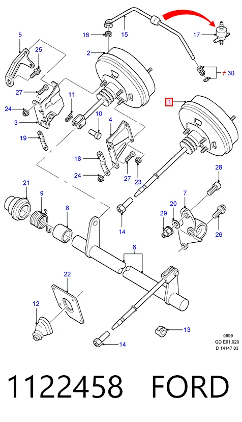 Servofreno Ford Mondeo II sedán (BFP) (1996 - 2000) precio, desde 50,82 EUR