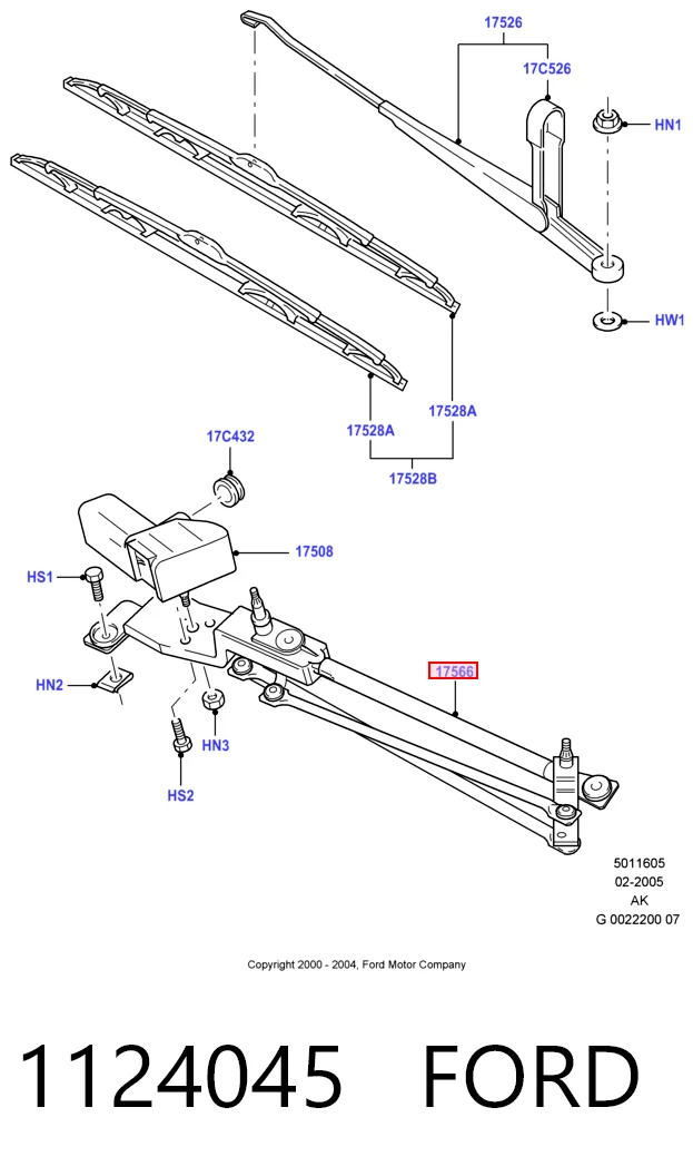 Varilla de limpiaparabrisas para Ford Focus DFW