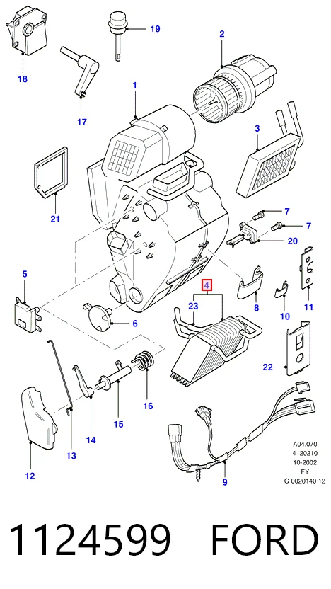 Evaporador para Ford Transit  (V184/5)