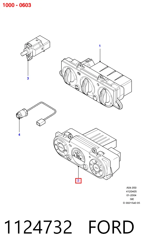 Unidad de control de la ventilación para Ford Mondeo III B4Y