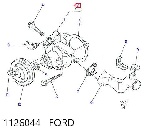 Motor de agua Ford Orion I