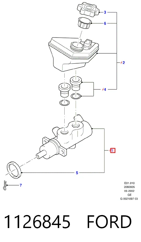 Cilindro maestro de frenos M24043 Brembo