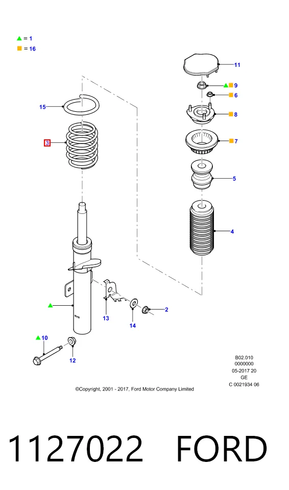 Muelles delantero Mondeo III sedán (2000-2007) original desde 31,73 €