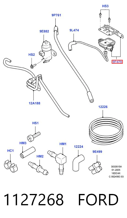 1127268 Ford Sensor De Presion Del Colector De Admision