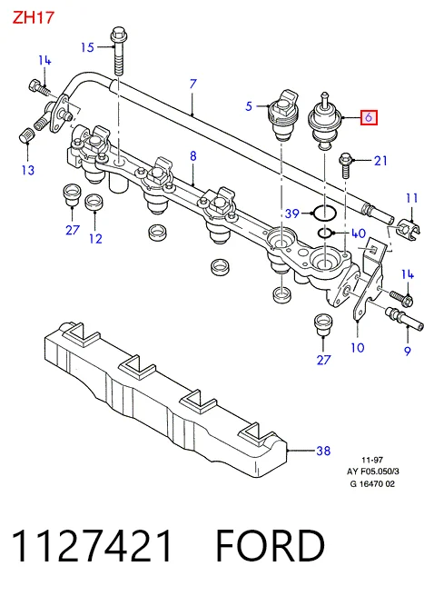 Regulador de presión de combustible Ford Fiesta Mk4 hatchback (JAS, JBS) (1996 - 2002) precio, desde 25,76 EUR