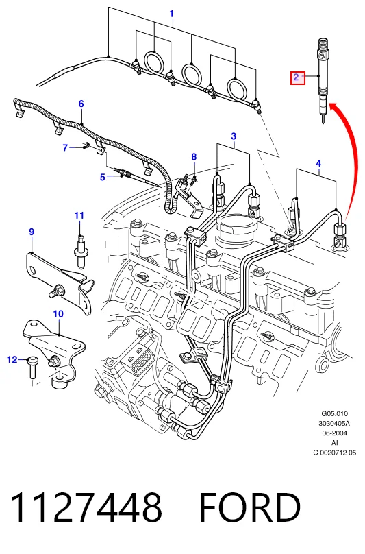 Inyector de combustible para Ford Transit V V184/5