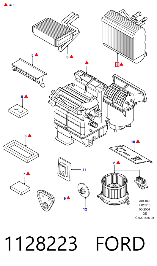 Evaporador, aire acondicionado Ford Mondeo II (1996-2000)