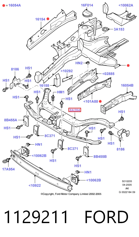  Soporte de radiador Ford Focus 1