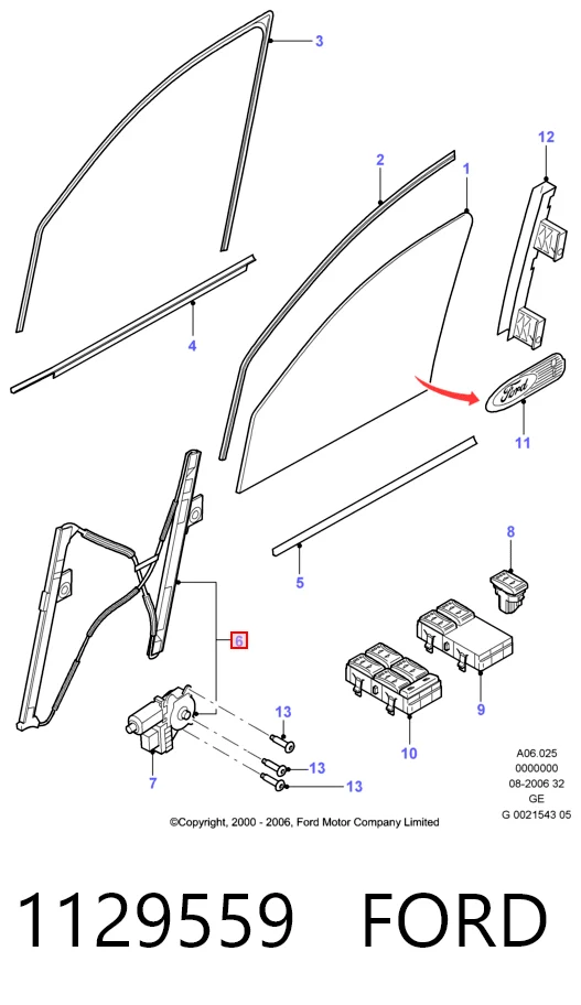 Mecanismo de elevalunas delantero derecha Ford Mondeo III desde 53,12 €