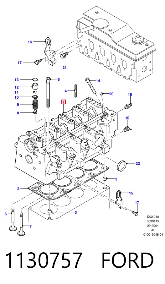 Cabeza del motor para Ford Connect TOURNEO PU2