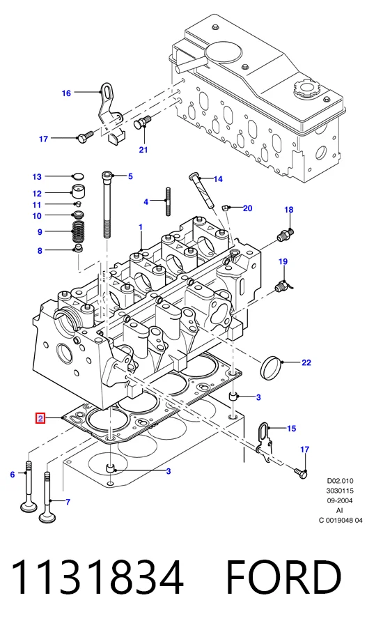 Empaque de culata Ford Galaxy II CA1