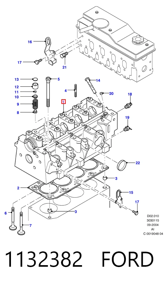 Cabeza del motor Ford Connect  (2002-2013)