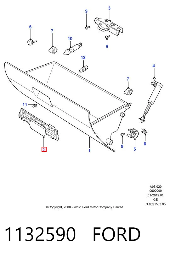 1132590 Ford Cerradura de la guantera