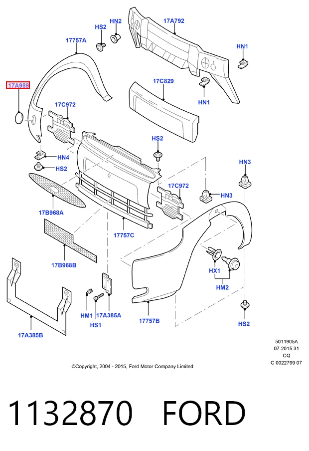 Comprar Tapa del enganche de remolcado delantera Ford Ka  RBT