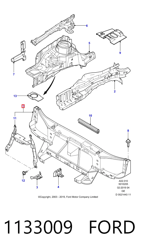 Panel de soporte del radiador y montaje de faros Ford Mondeo III sedán (B4Y) (2000 - 2007) precio, desde 101,64 EUR