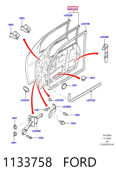 Puerta de coche, delantera, izquierda Ford Focus I sedán (DFW) (1999 - 2005) precio, desde 155,36 EUR