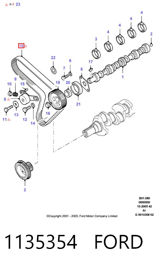 Correa de distribución Ford Transit IV furgoneta (E) (1994 - 2000) precio, desde 35,03 EUR