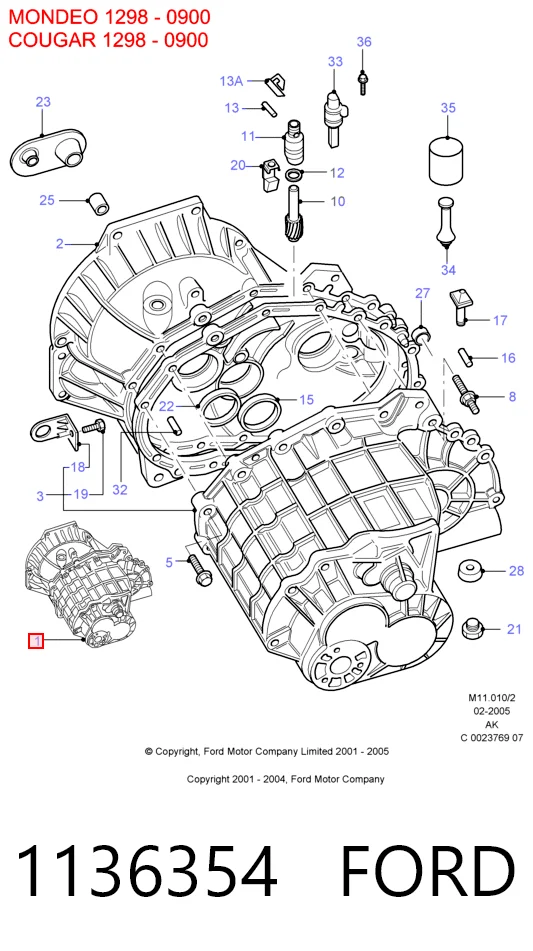 Caja de cambios manual Ford Mondeo I