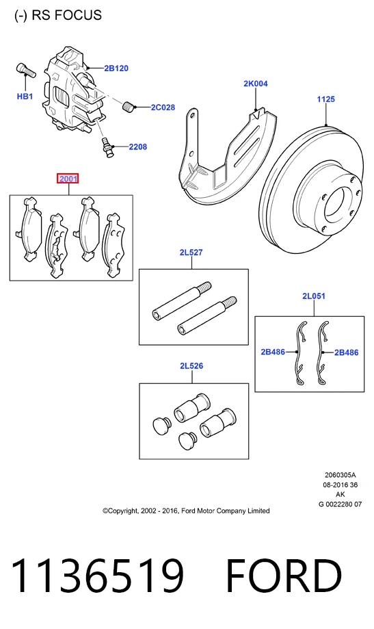 1136519 Ford Pastillas delanteras