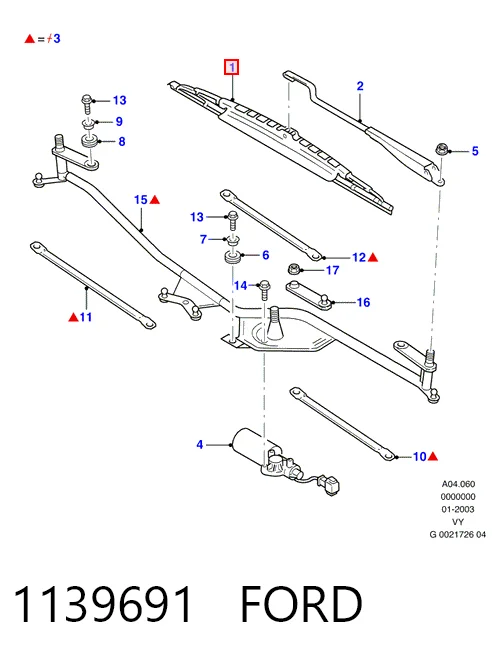 Comprar Limpiaparabrisas Ford Galaxy I VY WGR