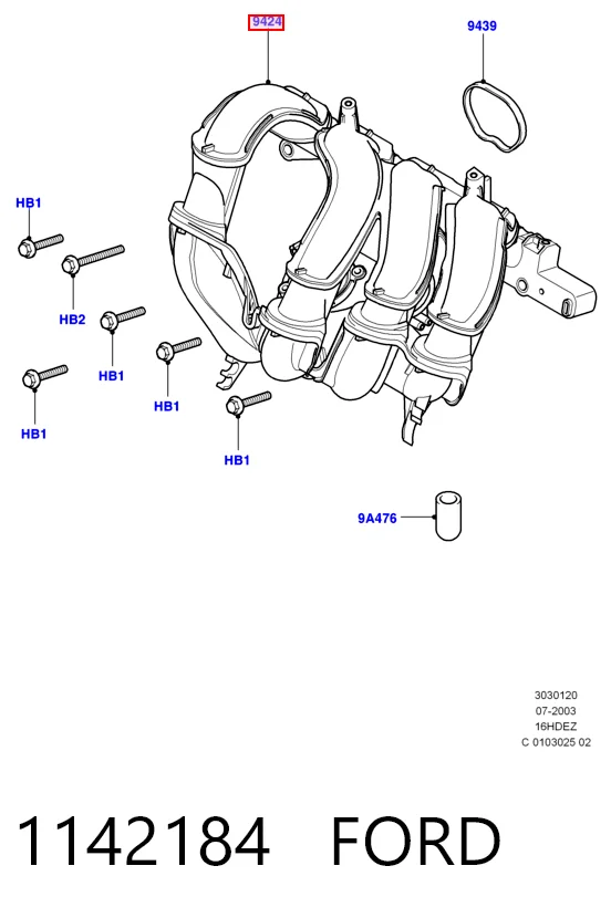  Colector de admisión Ford Ka 