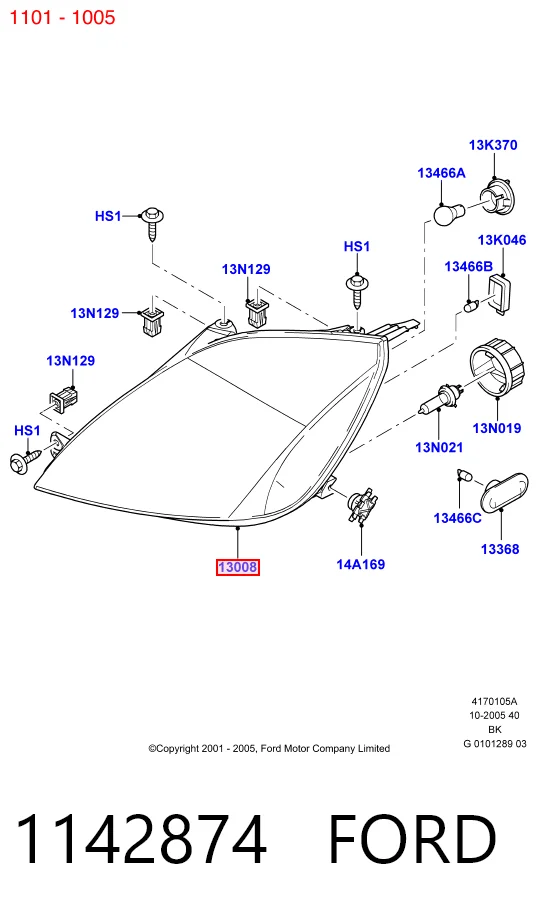  Faro izquierdo Ford Fiesta 