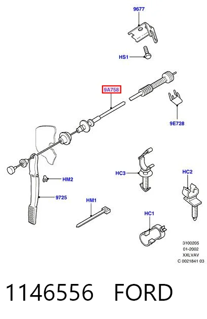 Cable del acelerador 1146556 FORD