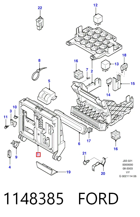Caja de fusibles para Ford Galaxy WGR