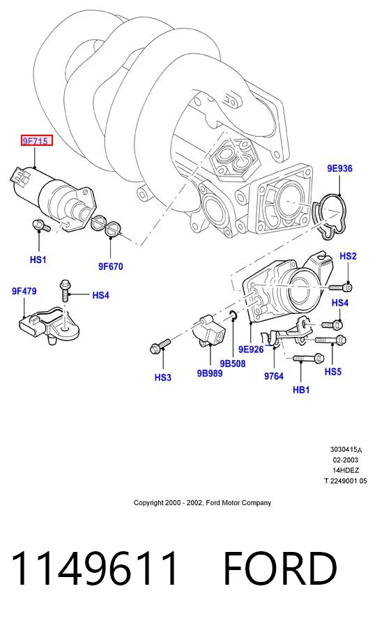1149611 Ford Regulador de ralentí