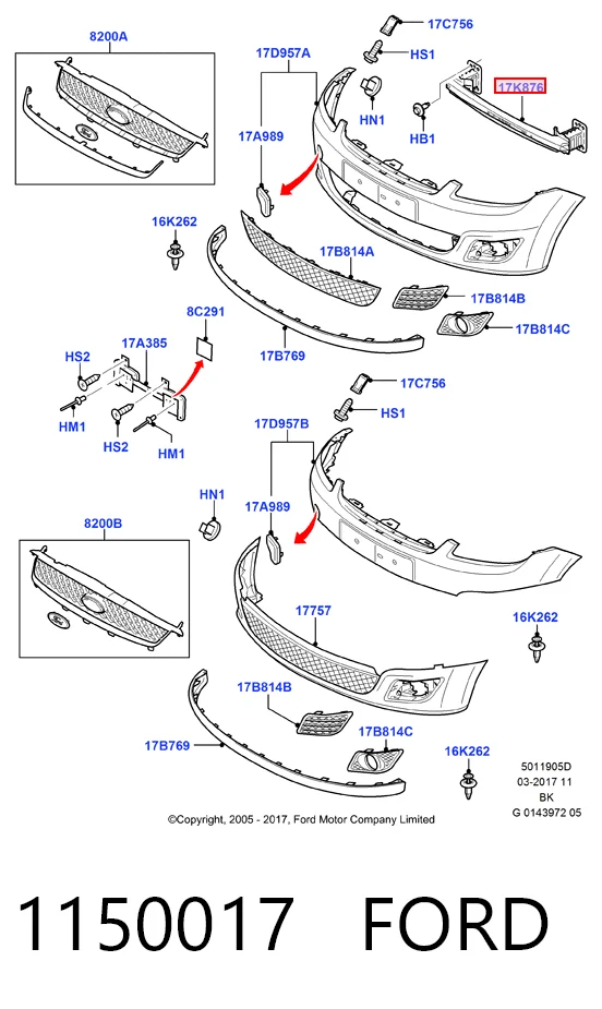 Comprar Refuerzo parachoque delantero Ford Fiesta Mk5 JH, JD