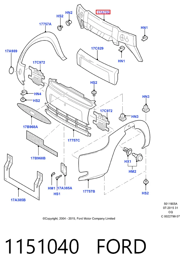 Refuerzo de parachoques delantero Ford Ka hatchback (RBT) (1996 - 2008) precio, desde 21,54 EUR