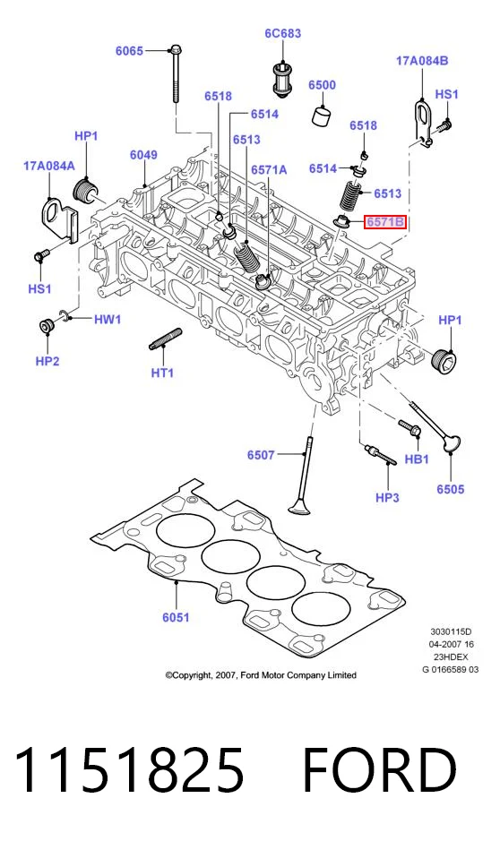 Retén de válvula de admisión LR025018 Rover