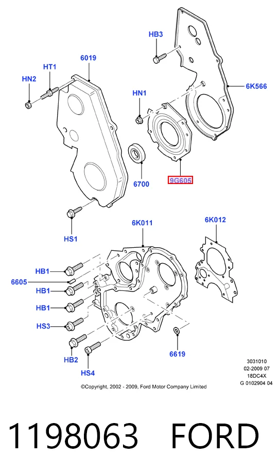 Comprar P7737501 Glaser Junta de tapa frontal del motor, retén de la bomba de inyección