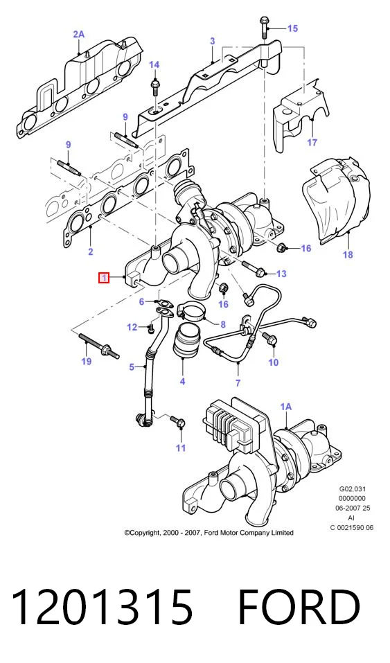 Turbocompresor 1201315 FORD