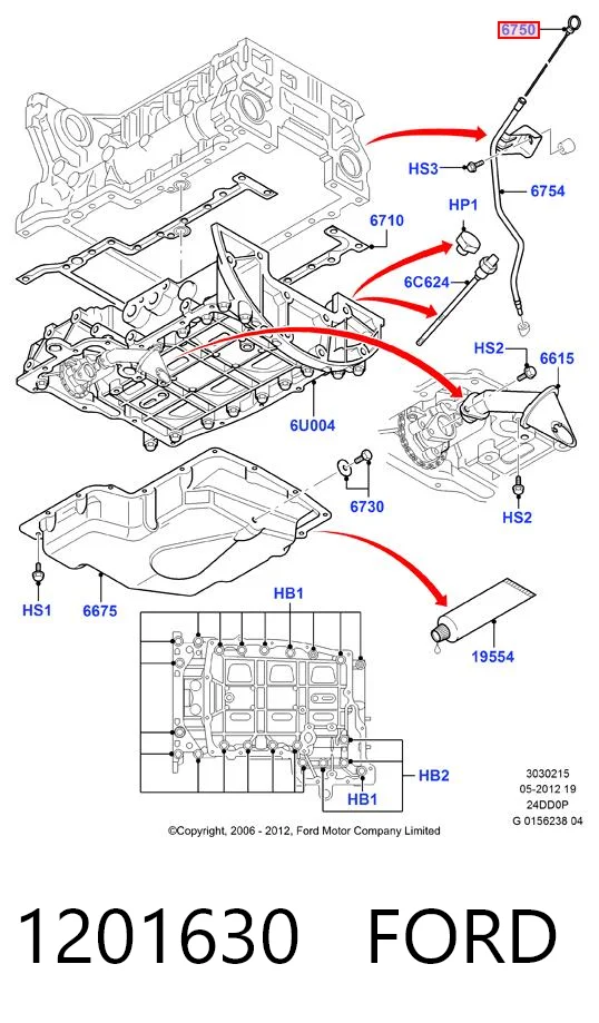 1201630 Ford Medidor de aceite