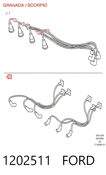 Cables de encendido Ford Transit IV