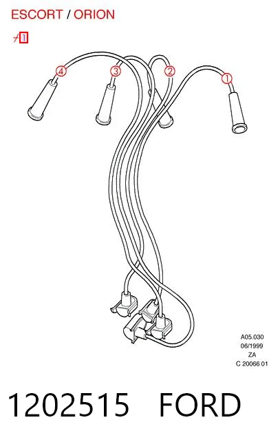 Cables de encendido Ford Escort IV