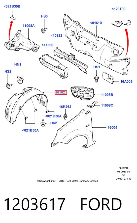 Paso de rueda Ford Fiesta Mk5