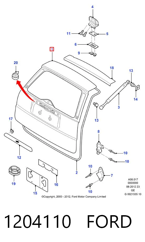 Porton trasero para Ford Mondeo III BWY