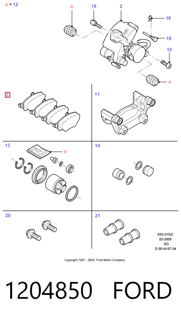 Pastillas traseras de freno Ford 1204850 precio, desde 39,36 EUR