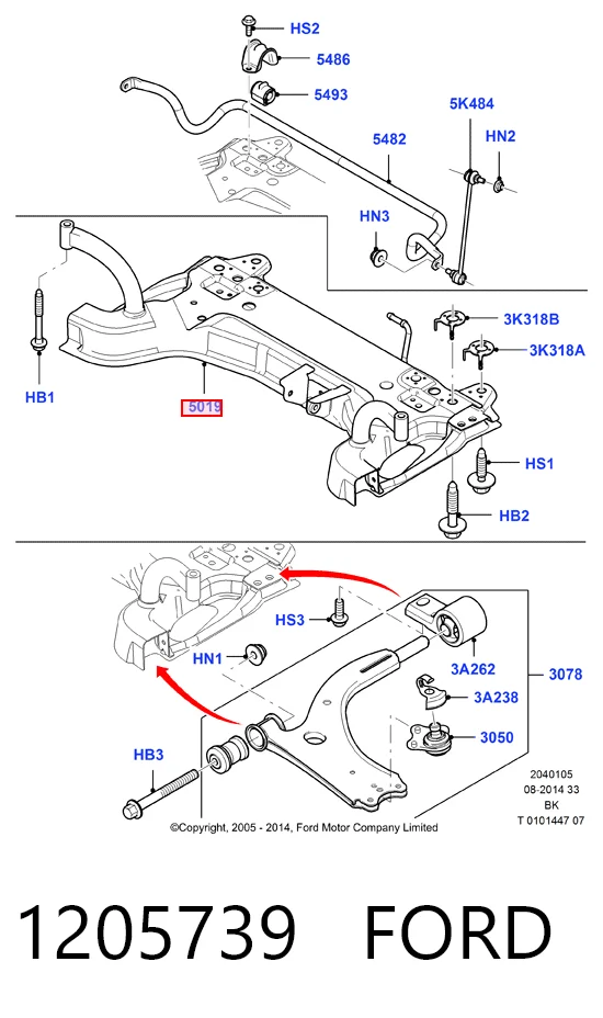 Comprar Subchasis delantero soporte motor Ford Fiesta V JH, JD a bajo precio