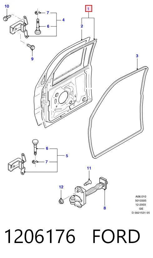 Puerta de coche, delantera, izquierda Ford Mondeo III sedán (B4Y) (2000 - 2007) precio, desde 146,65 EUR