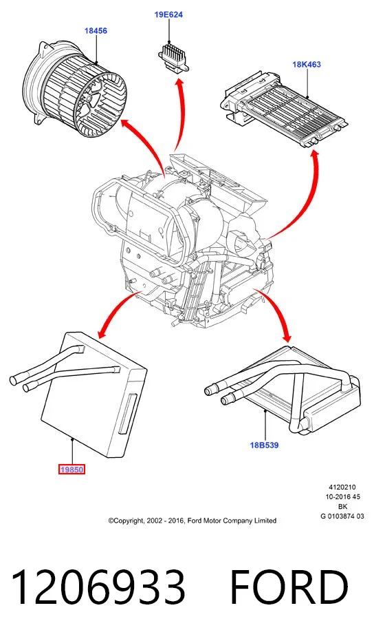 Evaporador Fiesta V hatchback (2001-2008) original desde 96,90 €