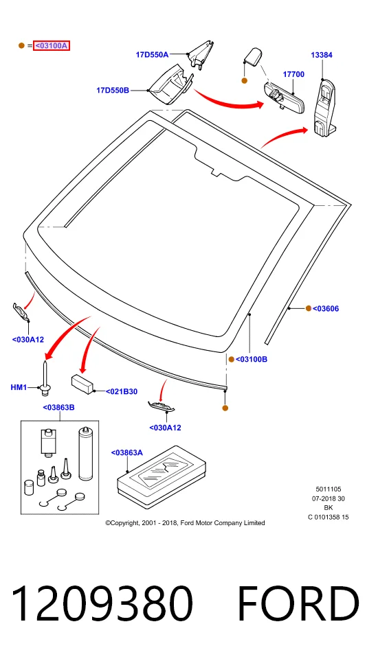 Parabrisas delantero  para Ford Fiesta Mk5 JH, JD