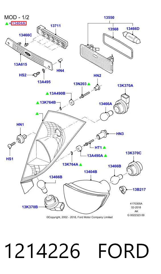 Comprar Piloto trasero derecho Ford Focus I DAW, DBW