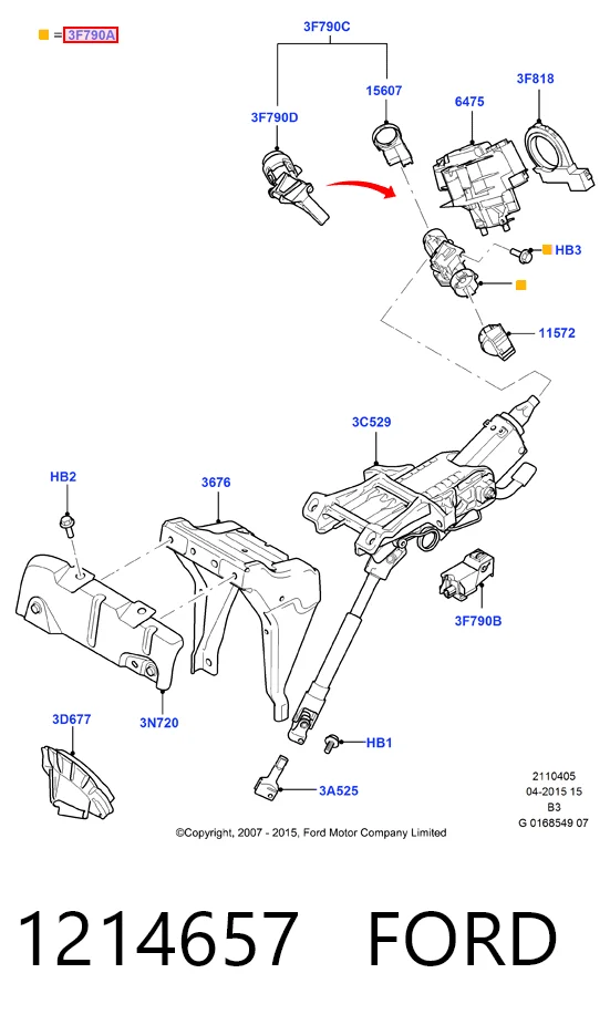 Interruptor de encendido para Ford Focus II DA, HCP, DP