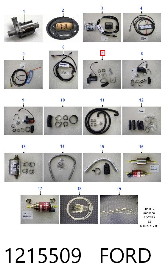 1215509 Ford Bomba de agua eléctrica auxiliar